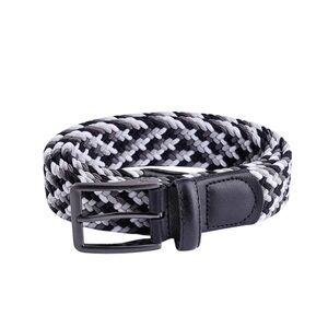 Ghost Golf Cameron Braided Stretch Belt Black Grey White Size 34